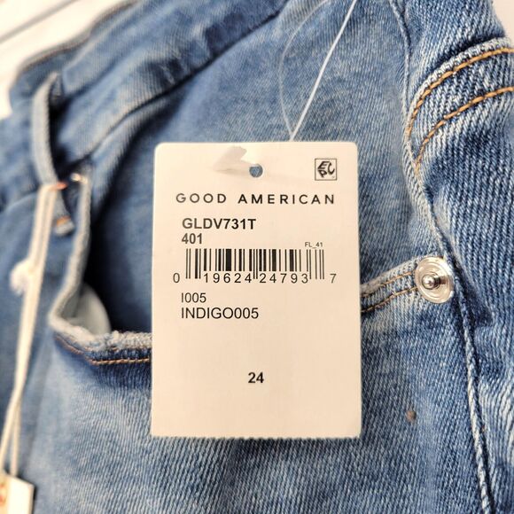 Good American Womens Good Leg Jeans Size 24 NEW Style GLDV731T Indigo - Picture 7 of 12